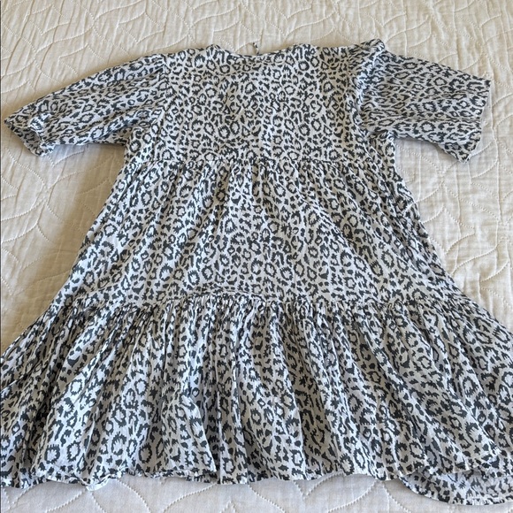 EMERSON FRY India Collection ISLA Gray White Leopard Dress Casual Cotton M L - Picture 4 of 11